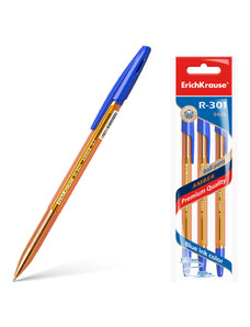 Erich Krause Kuličkové pero R-301 Amber Stick 0.7, balení 3 kusů