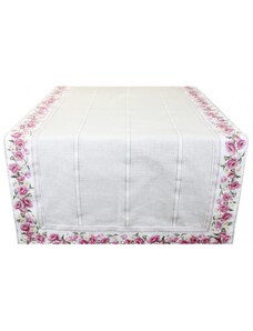 Mondo Italia, s.r.o. Běhoun na stůl růžové květy 45x150 cm