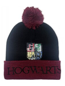 E plus M Zimní úpletová čepice s bambulí Harry Potter - Hogwarts