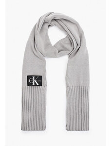 Calvin Klein Jeans pánská světle šedá šála KNITTED J BASIC MEN SCARF