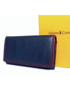 Dámksá luxusní kožená peněženka Gianni Conti no. 588373 tmavěmodrá | KabelkyproVas.cz