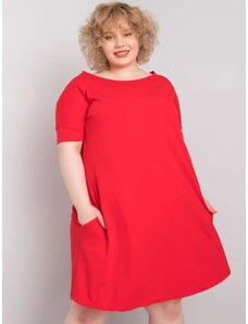 BASIC Červené šaty s kapsami Bellamy -red Červená