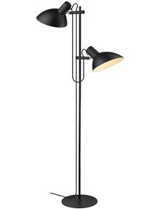 Černá kovová stojací lampa Halo Design Metropole II. 150 cm