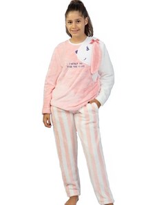 Naspani Dívčí pyžamo extra teplé Pejsek 1T0382
