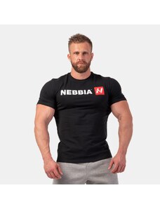 Pánské tričko Red “N“ černé - NEBBIA