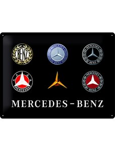 NOSTALGIC-ART Retro cedule pohlednice plech 100x140 Mercedes - Benz Logo Evolution