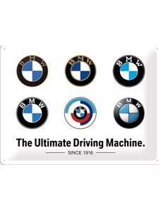 NOSTALGIC-ART Retro cedule plech 300x400 BMW (Logo Evolution)