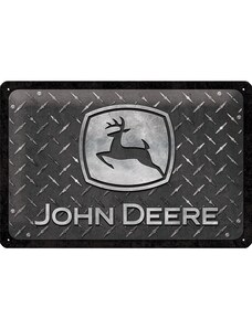 NOSTALGIC-ART Retro cedule plech 200x300 John Deer (Diamond Plate Black)