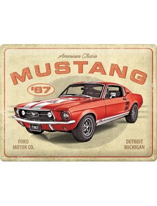 NOSTALGIC-ART Retro cedule plech 300x400 Ford Mustang GT 1967 Red