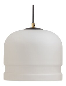 Hoorns Bílé skleněné závěsné světlo Micana 27 cm