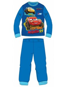 Setino Chlapecké bavlněné pyžamo s dlouhým rukávem Auta / Cars blesk McQueen - modré