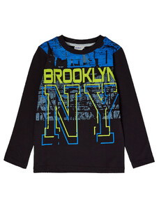 Winkiki Kids Wear Chlapecké tričko s dlouhým rukávem Brooklyn - černá