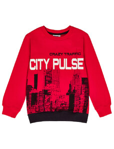 Winkiki Kids Wear Chlapecká mikina City Pulse - červená