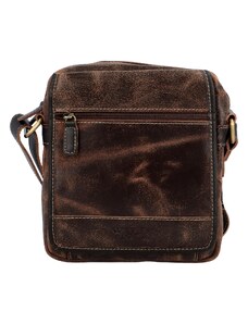 WILD collection Pánská kožená crossbody taška hnědá - Wild Spencer hnědá