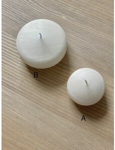 Reichl Vonná svíčka bílá, vůně kokos, plovoucí čočka - Vonná svíčka bílá, vůně kokos, plovoucí čočka A ø50 mm