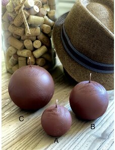 Reichl Svíčka čokoládová, koule - Svíčka čokoládová, koule A ø60 mm