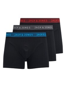 JACK & JONES Boxerky modrá / šedá / červená / černá