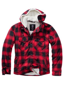 BRANDIT bunda Lumberjacket hooded Červeno-černá