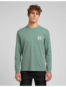 Pánské tričko LEE L63MJATY LS BRANDED TEE Steel Green
