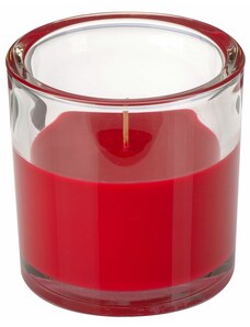 Gala Svíčka ve skle Elegant červená 10/10 cm