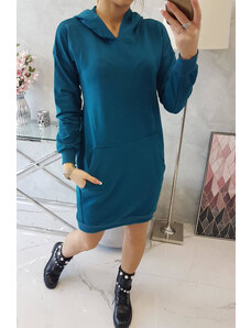 Kesi Mikinové šaty Mel s kapucí ocean Barva: Modrá, Velikost: One size