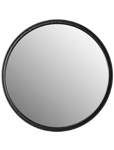 White Label Černé kulaté závěsné zrcadlo WLL Matz 60 cm