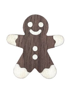 BeWooden Dřevěná brož Gingerbread brooch