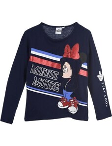 DISNEY TMAVĚ MODRÉ DÍVČÍ TRIČKO MINNIE MOUSE S TŘPYTIVÝM POTISKEM Tmavě modrá