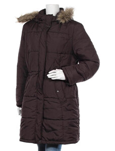 Itálie Dámská zimní bunda s kapucí - tmavě hnědá - vel. 40