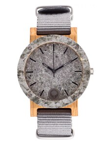 Dřevěné hodinky PLANTWEAR Raw Serie - Double Silver Dub