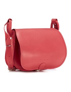 Kožená dámská kabelka přes rameno VOOC Vintage P27 červená