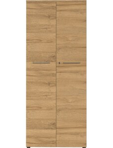 Grafitově šedá dubová kancelářská skříň GEMA Leanor II. 197 x 80 cm