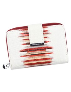 Dámská kožená peněženka Jennifer Jones 5198 bílá / červená