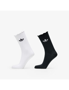 adidas Originals Pánské ponožky adidas Semi-Sheer Ruffle Crew Socks 2-Pack White/ Black