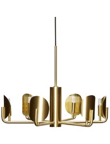 Zlaté kovové závěsné světlo Hübsch Pomp 54 cm