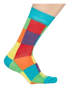 BX-CUBE barevné bambusové ponožky BAMBOX Indigo / Červená 39-42