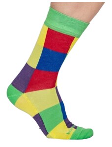 BX-CUBE barevné bambusové ponožky BAMBOX zelená/modrá 39-42