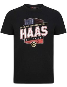 Pánské triko Haas F1 Team Mens Graphic Logo Tee Black