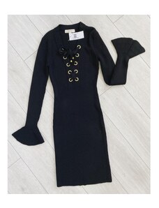 Michael Kors šaty černé se zvonovým rukávem