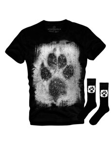 Dárková sada pánské tričko + ponožky UNDERWORLD Animal footprint