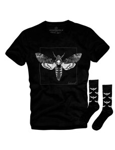 Dárková sada pánské tričko + ponožky UNDERWORLD Night butterfly