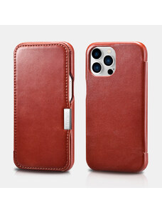 Knížkové pouzdro pro iPhone 13 Pro MAX - iCarer, Vintage Red