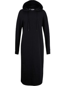 bonprix Mikinové šaty s kapucí, Oversize Fit Černá