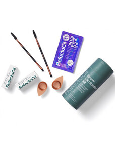 RefectoCil Brow Lash & Brow Perm trvalá ondulace 2 ks + Neutralizer neutralizér pro trvalou ondulaci 2 ks + Eye Care Pads ochranné papírky pod oči s vyživujícím účinkem 1 ks + kartáček na řasy a obočí