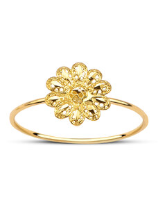 Lillian Vassago Celozlatý prsten s květinou LLV95-GR037