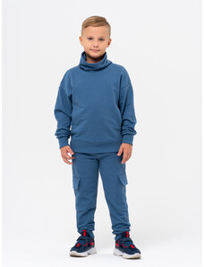 Winkiki Kids Wear Chlapecká sportovní tepláková souprava (mikina + tepláky) - tmavě modrá