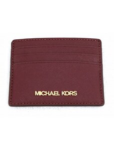 Michael Kors dámské pouzdro na karty card holder JET SET TRAVEL 35H6GTVD7L MERLOT LEATHER Michael Kors 35H6GTVD7L 190049915882