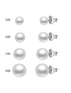 OLIVIE Náušnice 6mm sladkovodní perly 5501