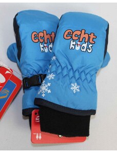 Dětské zimní rukavice - palčáky echt - modro-černé 86