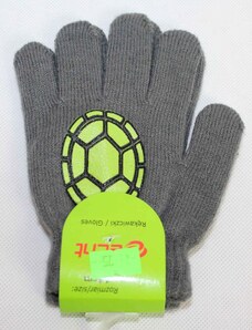 Echt Dětské prstové rukavice - šedo-zelené - 14 cm